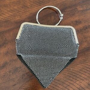 Studded purse can be worn as Crossbody or carried -perfect condition never used